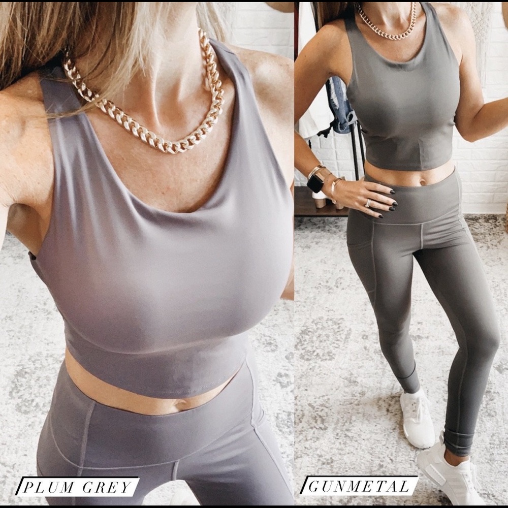 Mono B Racerback Crop Top Sports Bra